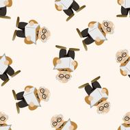 grandfather cartoon seamless pattern background N3