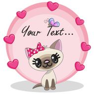 Cat with hearts