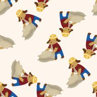 animal dog worker cartoon seamless pattern background
