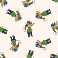 animal mouse worker cartoon seamless pattern background