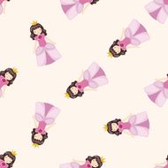 Royal theme princess cartoon seamless pattern background N4
