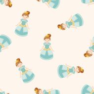 Royal theme princess cartoon seamless pattern background N9