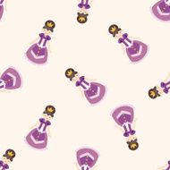 Royal theme princess cartoon seamless pattern background N10