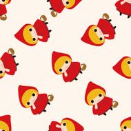 fairytale princess cartoon seamless pattern background N12