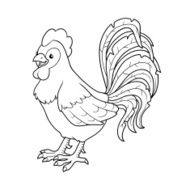 Coloring book (rooster)