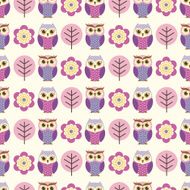 seamless owls pattern