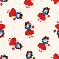 fairytale princess cartoon seamless pattern background N15