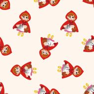 fairytale princess cartoon seamless pattern background N17