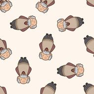 grandfather cartoon seamless pattern background N6