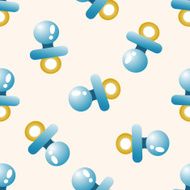 Baby pacifiers cartoon seamless pattern background N3