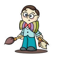 boy painter cute vector