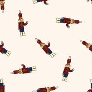 Toy Soldiers cartoon seamless pattern background N4
