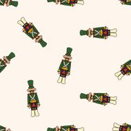 Toy Soldiers cartoon seamless pattern background N6