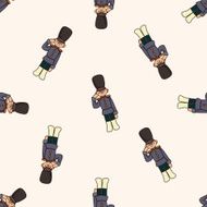 Toy Soldiers cartoon seamless pattern background N7