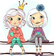 Little girls best friends