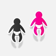 realistic design element baby N9