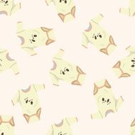 Baby clothes cartoon seamless pattern background N8