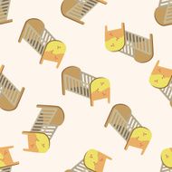 baby bed cartoon seamless pattern background N2