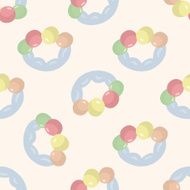 baby toy cartoon seamless pattern background N18