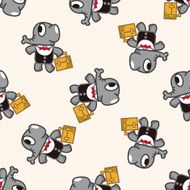 animal ephant worker cartoon seamless pattern background