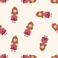 Royal theme princess cartoon seamless pattern background N12