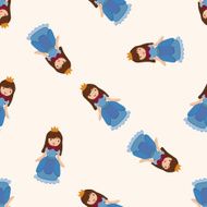 Royal theme princess cartoon seamless pattern background N13