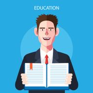 Flat characters of education concept illustrations