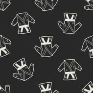 karate doodle seamless pattern background