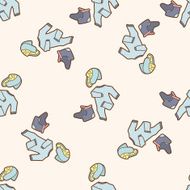 Baby clothes cartoon seamless pattern background N9
