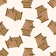 baby bed cartoon seamless pattern background N3