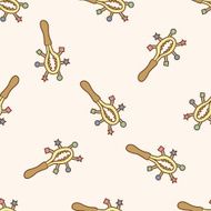 baby toy rattle cartoon seamless pattern background N5