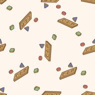 baby toy cartoon seamless pattern background N19