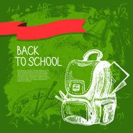 Back to school vector design