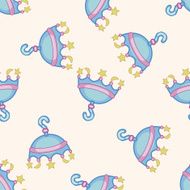 baby hanging cartoon seamless pattern background N3