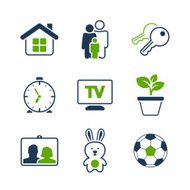 Home simple vector icon set