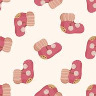 Baby supplies slippers cartoon seamless pattern background N2