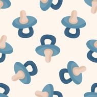 Baby pacifiers cartoon seamless pattern background N7