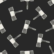 Doodle Toy Hammer seamless pattern background