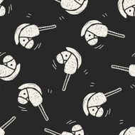 Doodle Toy horse seamless pattern background N2