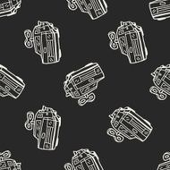 Doodle Toy cars seamless pattern background