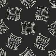 Doodle Cots seamless pattern background