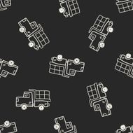 Doodle Toy car seamless pattern background