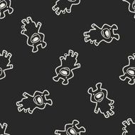 Doodle Bear Doll seamless pattern background