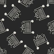 Doodle Cots seamless pattern background N2