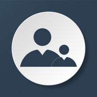 Flat icon of businessman and child N2