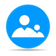 Flat icon of businessman and child N5