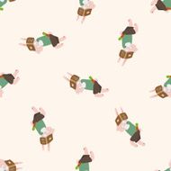 animal going to school cartoon seamless pattern background N2