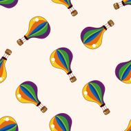 playground hot air ballon cartoon seamless pattern background