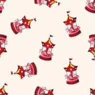 playground facilities cartoon seamless pattern background N3