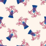 playground facilities cartoon seamless pattern background N4